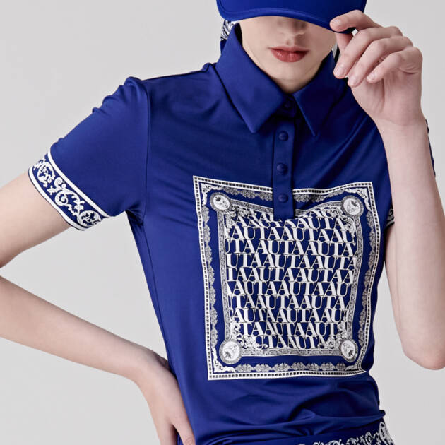 UTAA Swing Fit Blanc Baroque PK T-Shirts : Blue