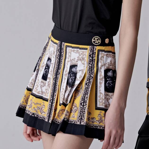 UTAA Ducat Baroque Black Line Skirt : Yellow