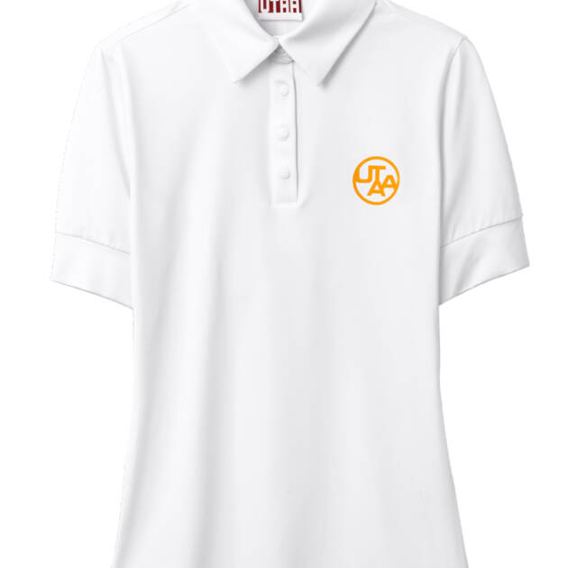 UTAA Swing Fit Tape Logo Polo Shirts : Women's White