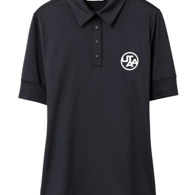 UTAA Swing Fit Tape Logo Polo Shirts : Women's Black