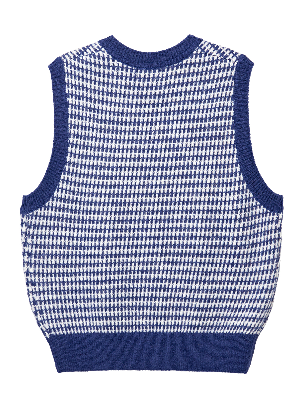 UTAA Rabbit Tooth Knit Vest : Sky Blue - Ảnh 10