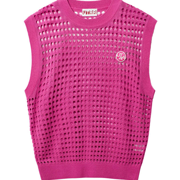 UTAA Punching Scasi Knit Vest : Pink