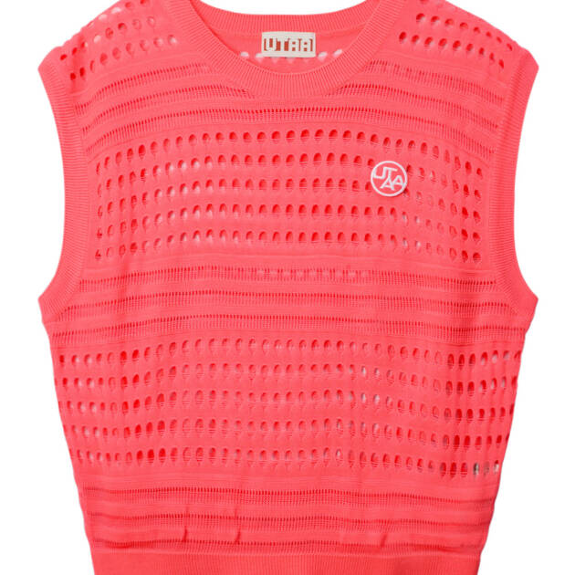 UTAA Punching Scasi Knit Vest : Women’s Pink