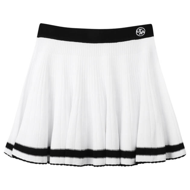 UTAA Wave Flare Knit Skirt : Women's White