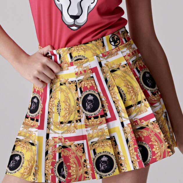 UTAA Stripe Baroque Flare Skirt : Pink