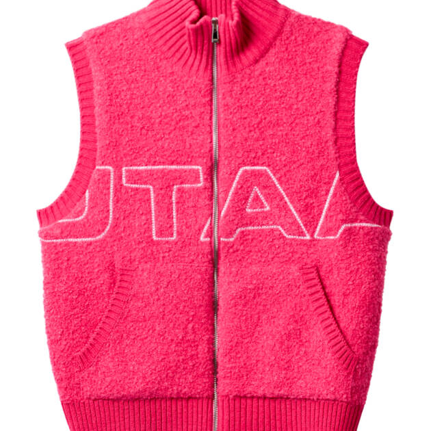 UTAA Stitch Logo Knit Vest : Women's Pink