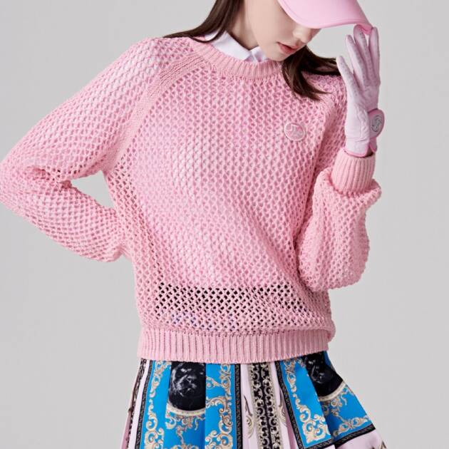 UTAA Crocher Scasi Raglan Knit : Pink