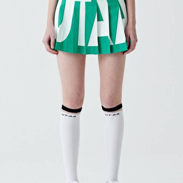 UTAA Bold Logo Flare Fan Skirt : Green