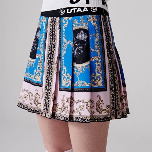 UTAA Neon Baroque Short Skirt : Light Pink