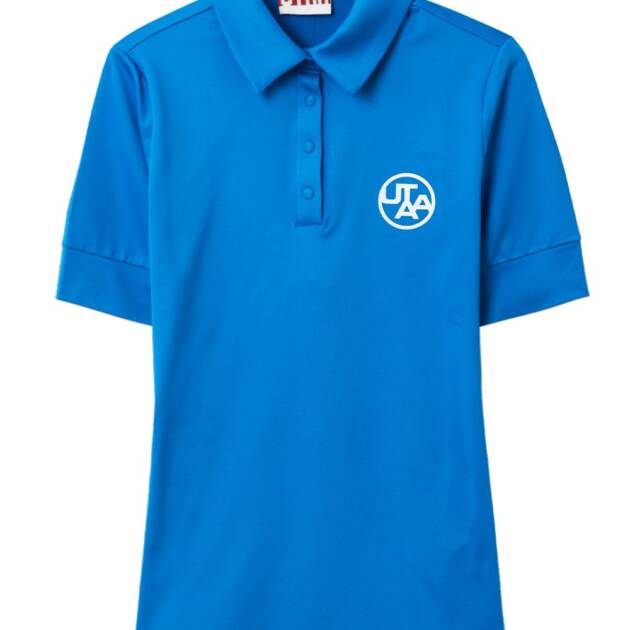 UTAA Swing Fit Tape Logo Polo Shirts : Women's Blue