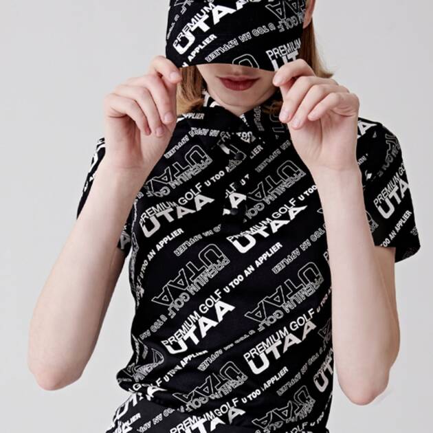 UTAA Logo Slogan Wave PK T-Shirts: Black