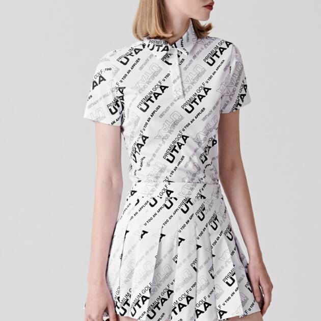 UTAA Logo Slogan Wave PK T-Shirts: White