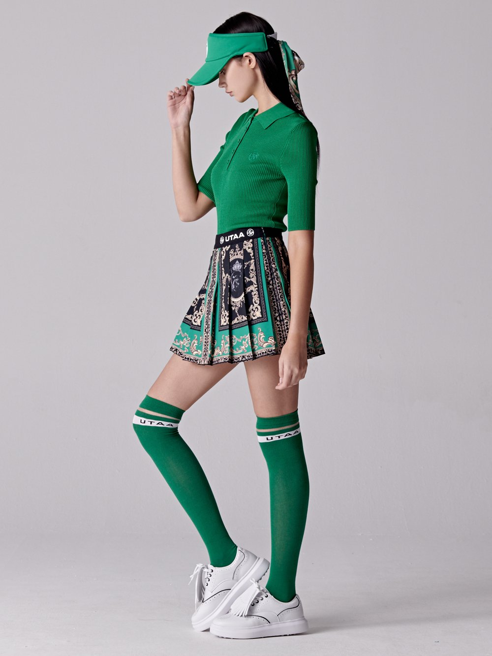 UTAA Ton&Ton Knit PK T-Shirts : Women's Green - Ảnh 4