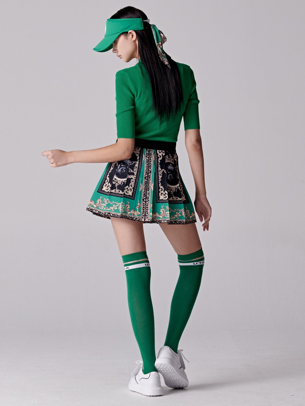 UTAA Ton&Ton Knit PK T-Shirts : Women's Green - Ảnh 3