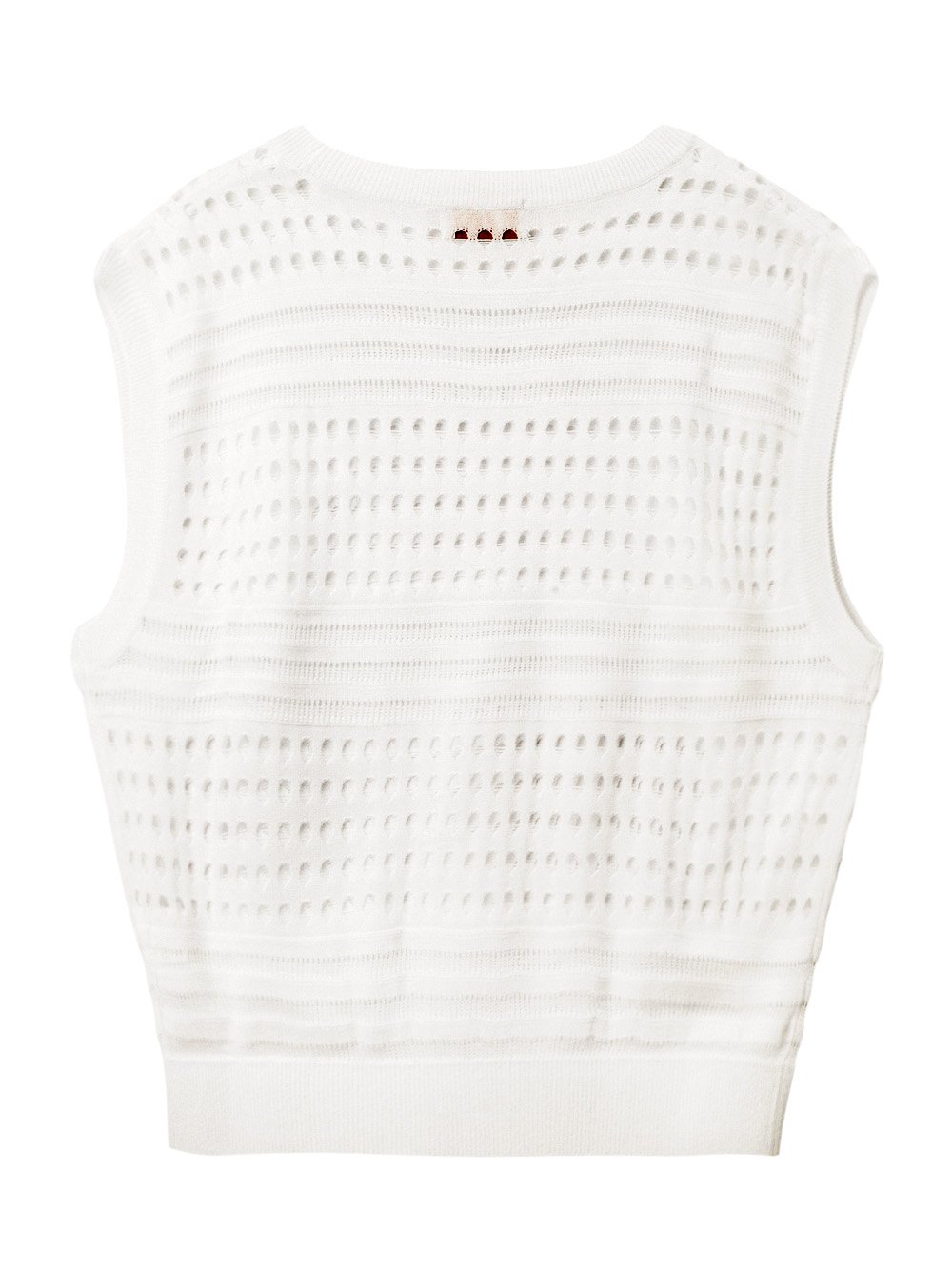 UTAA Punching Scasi Knit Vest : Women's White - Ảnh 6