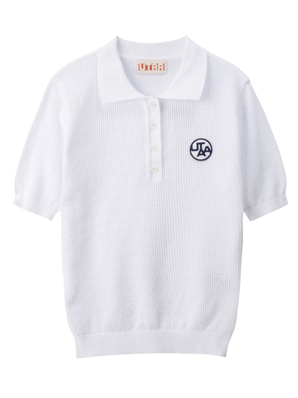 UTAA Mesh Knit Tee : Women's White - Ảnh 5