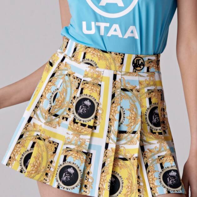 UTAA Stripe Baroque Flare Skirt : Mint