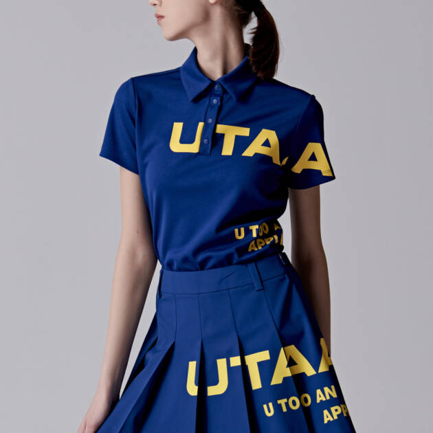 UTAA Brie Big Logo Symbol PK T-Shirts : Women’s Blue